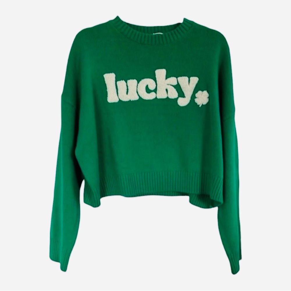 moon & madison Vibrant Green Crew Neck Sweater